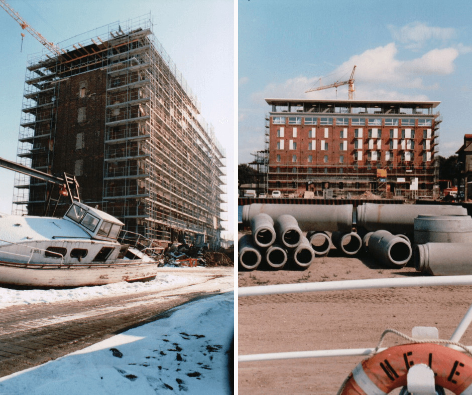 Speicher während des Baus