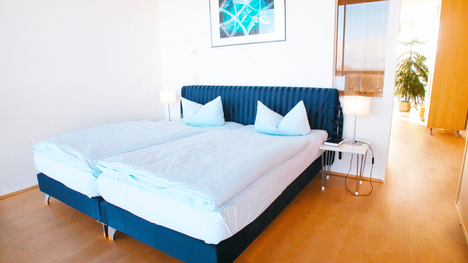 Schlafzimmer in der Suite