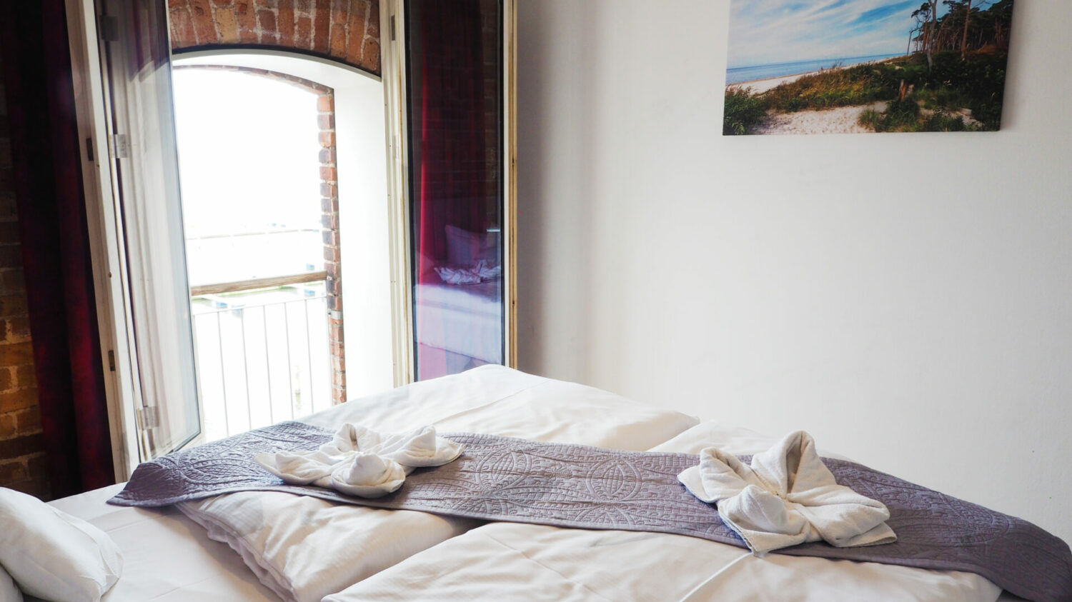 Appartment Hafenseite Bett